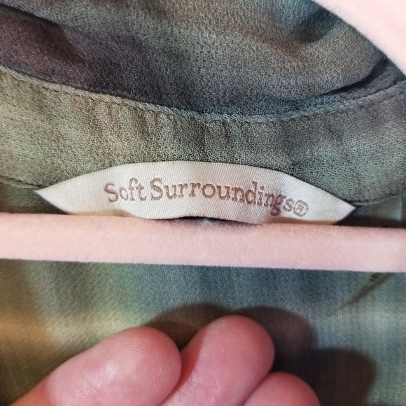 Soft Surroundings tie dye ombre button up shirt - Picture 11 of 12